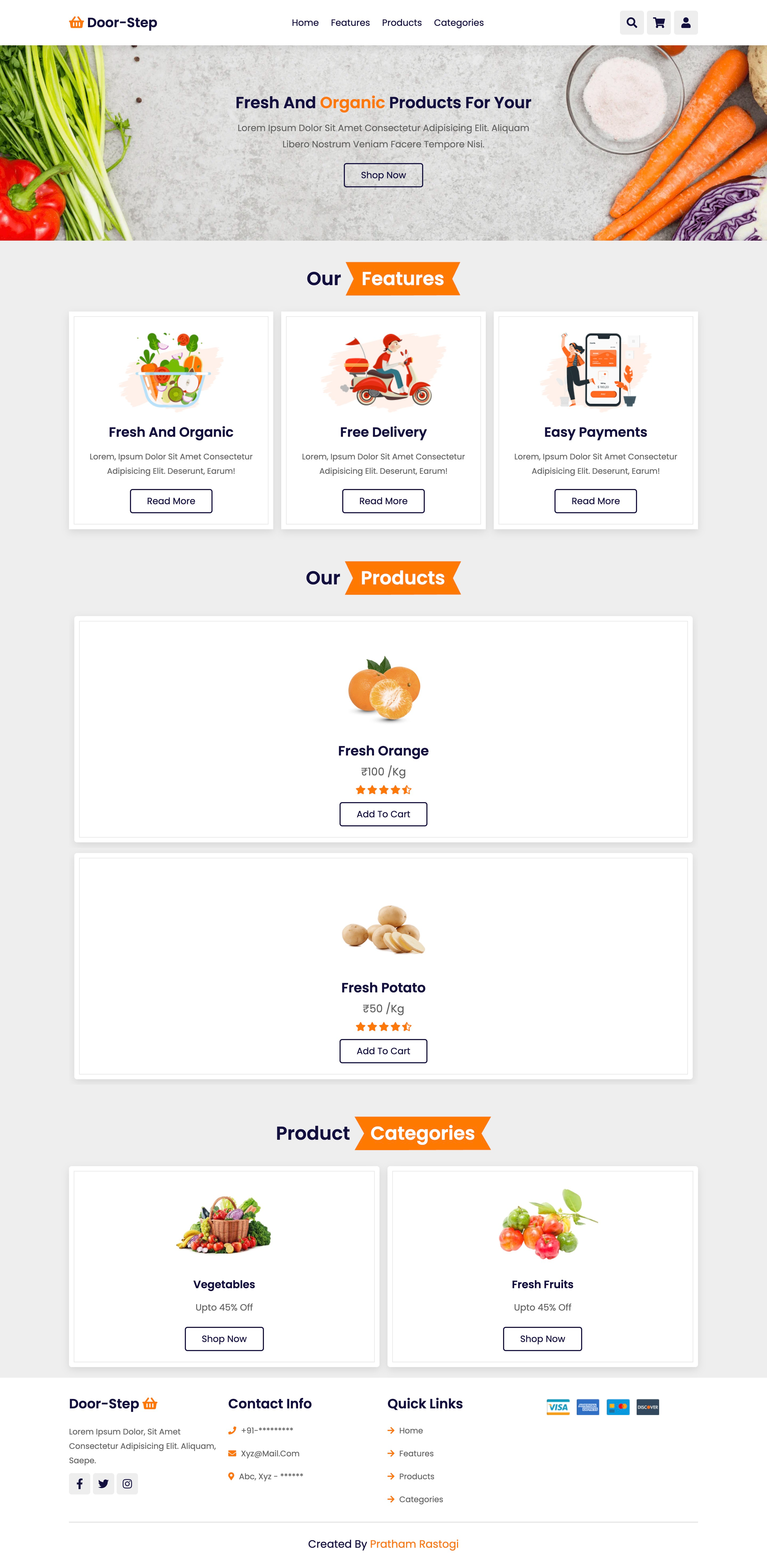 Shopping Website Şablon